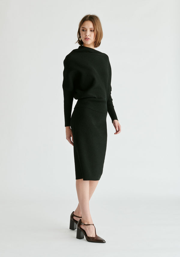 Paisie Draped Knitted Dress