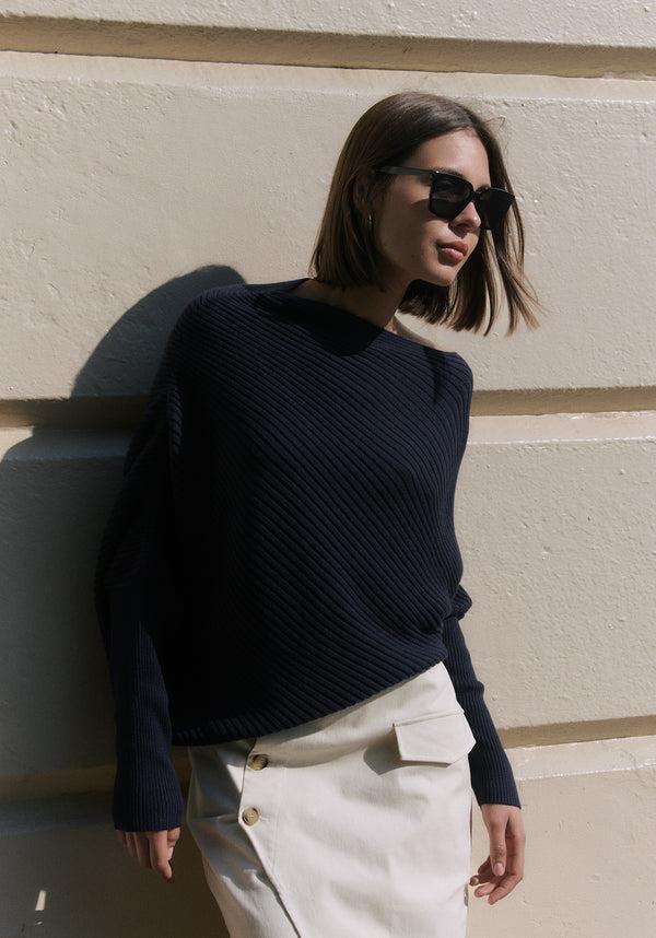 paisie Draped Knitted Jumper