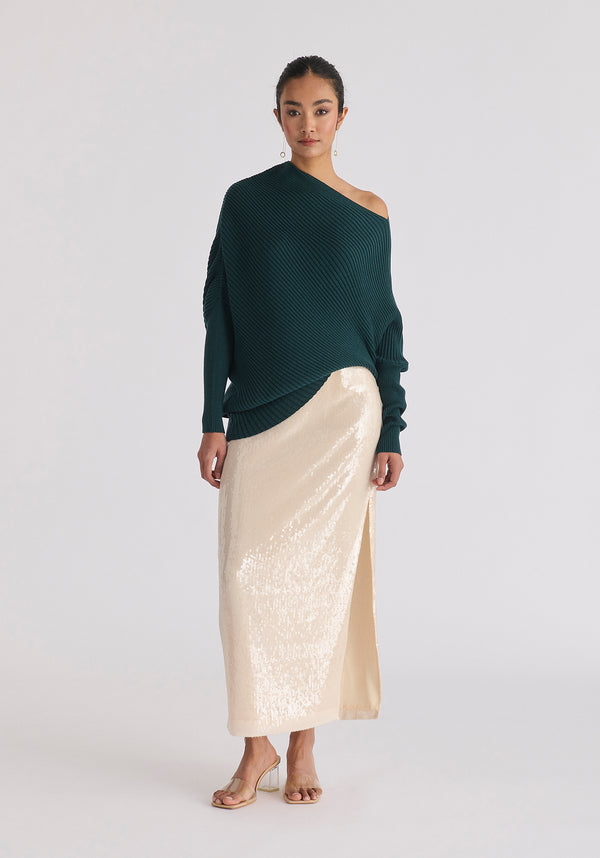 Paisie Draped Knitted Jumper