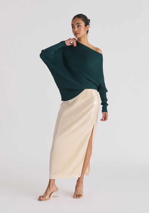 Paisie Draped Knitted Jumper