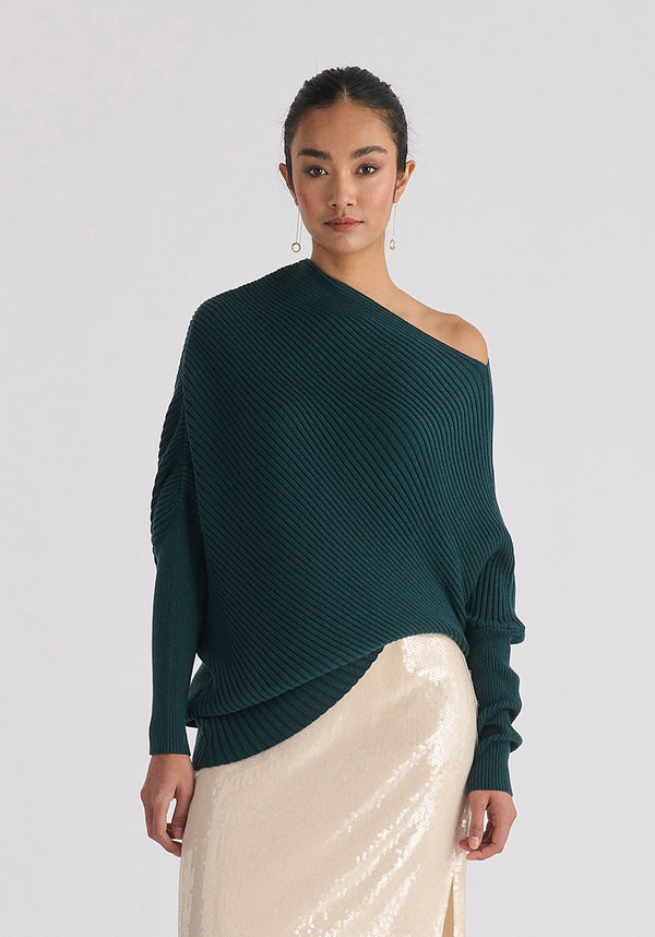 paisie Draped Knitted Jumper