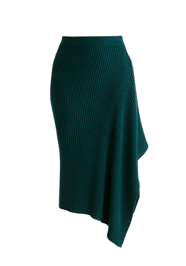 Paisie Draped Knitted Skirt