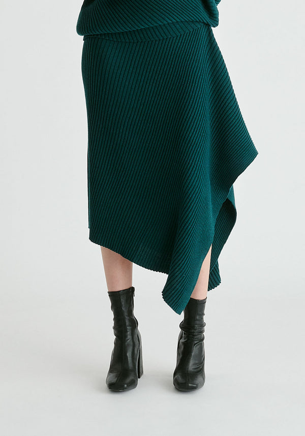 paisie Draped Knitted Skirt