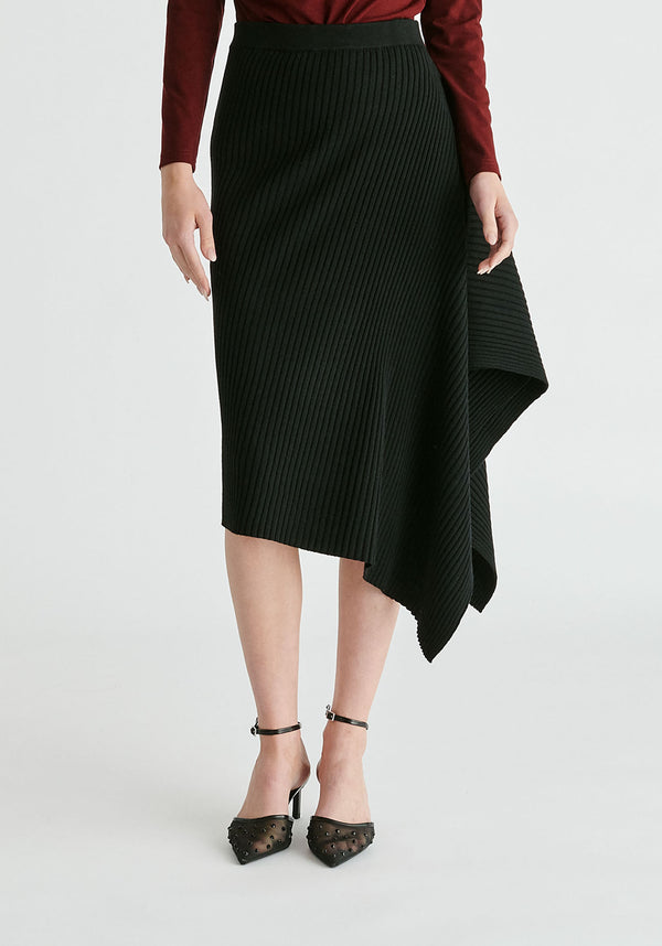 paisie Draped Knitted Skirt