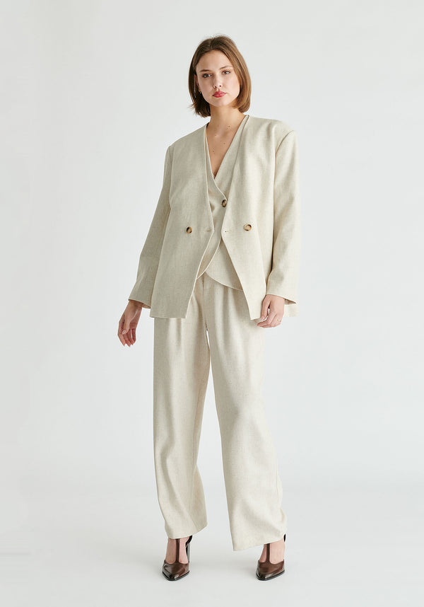 Paisie Drop Shoulder Double Breasted Blazer