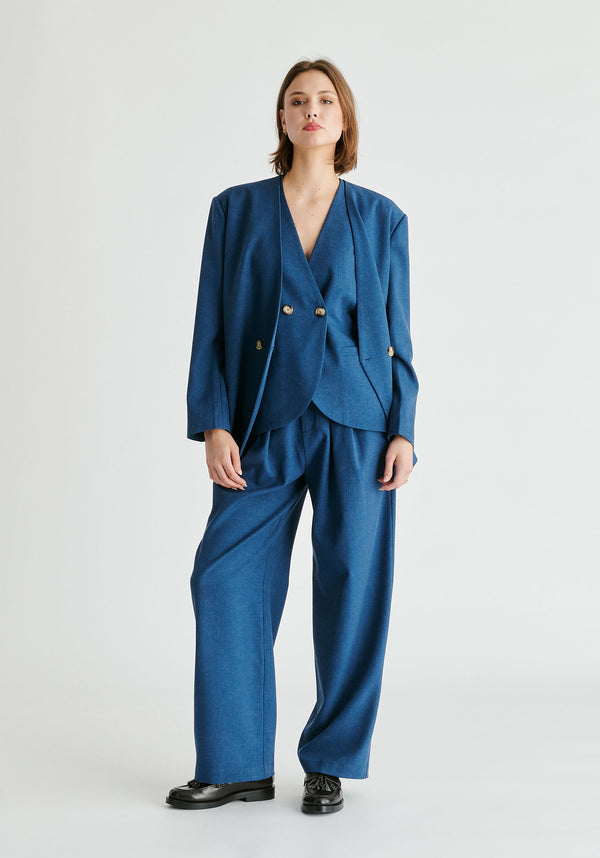 paisie Drop Shoulder Double Breasted Blazer