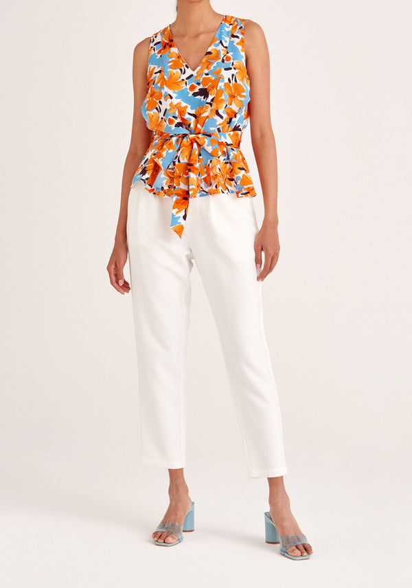 Paisie Frilled V-Neck Blouse