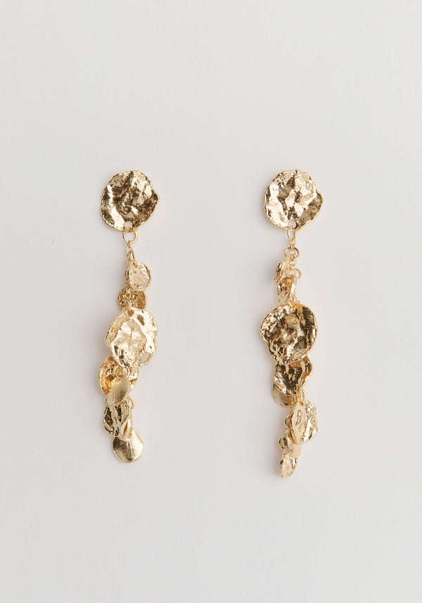 paisie Gold Long Drop Earrings