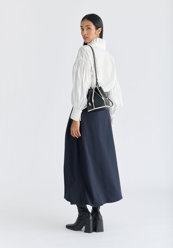 Paisie Hexagon Drawstring Bucket Bag