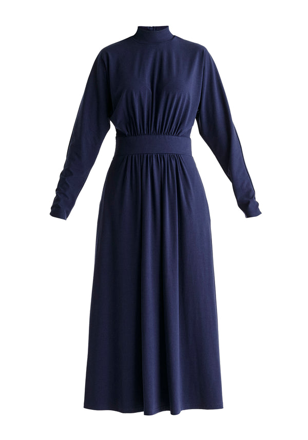Paisie High Neck Jersey Midaxi Dress