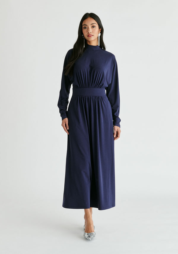 Paisie High Neck Jersey Midaxi Dress