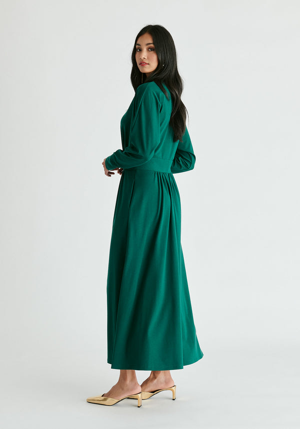 paisie High Neck Jersey Midaxi Dress