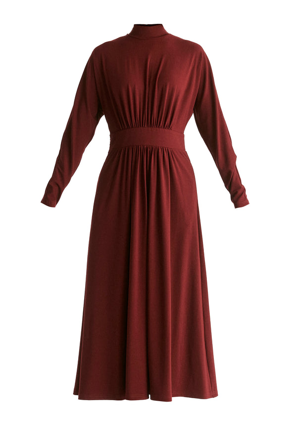 Paisie High Neck Jersey Midaxi Dress