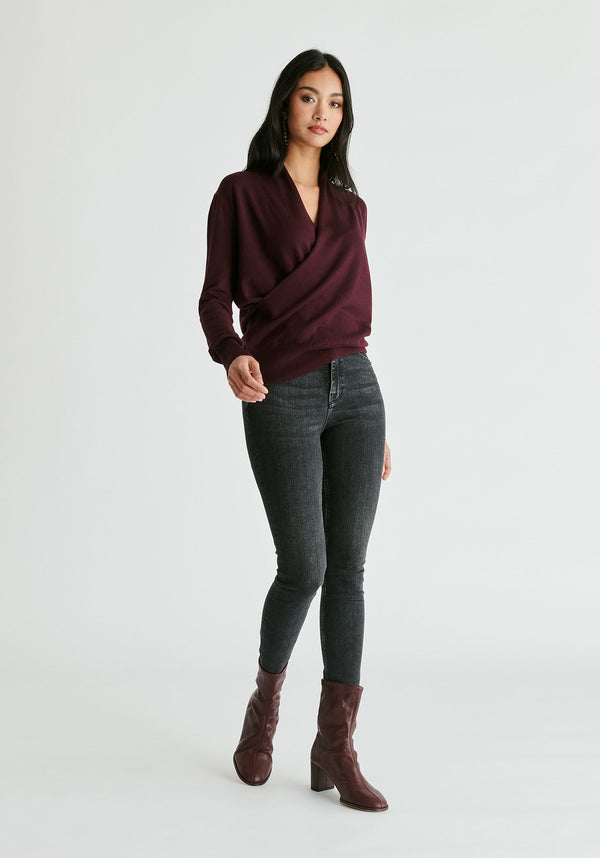 Paisie Long Sleeve Knitted Wrap Top