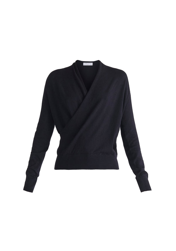 Paisie Long Sleeve Knitted Wrap Top