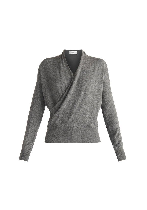 Paisie Long Sleeve Knitted Wrap Top