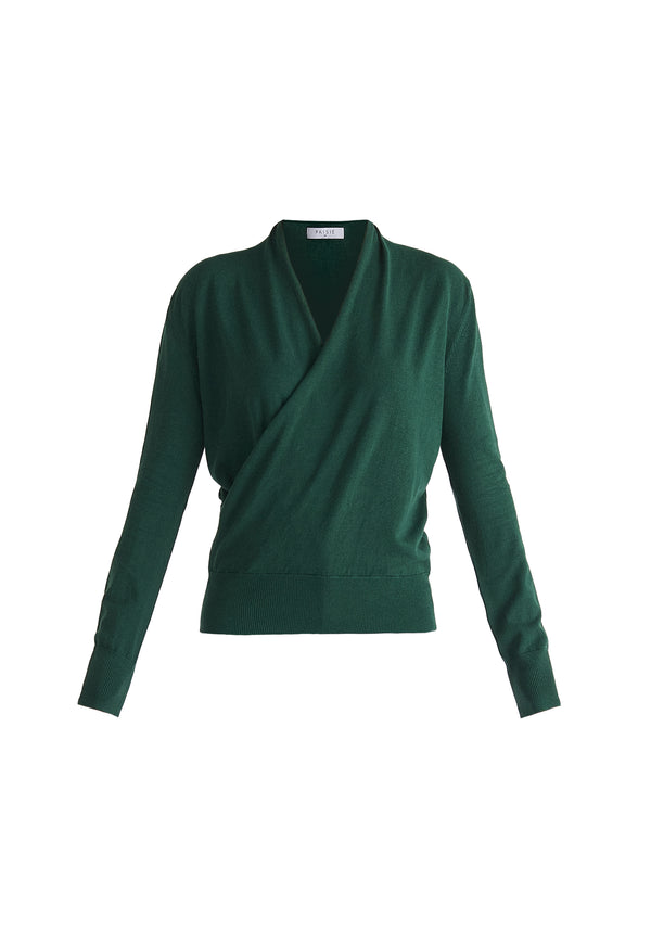 Paisie Long Sleeve Knitted Wrap Top