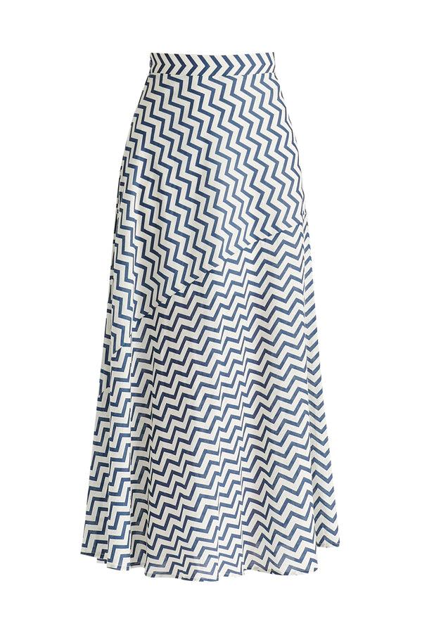 Paisie Maxi Skirt In Zigzag Pattern