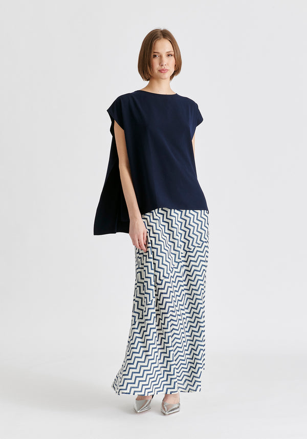 Paisie Maxi Skirt In Zigzag Pattern