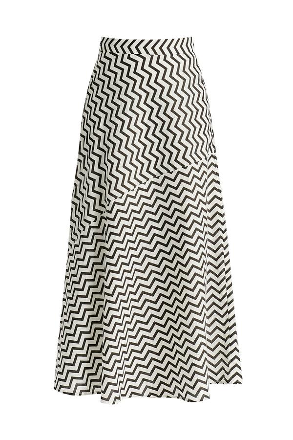 Paisie Maxi Skirt In Zigzag Pattern