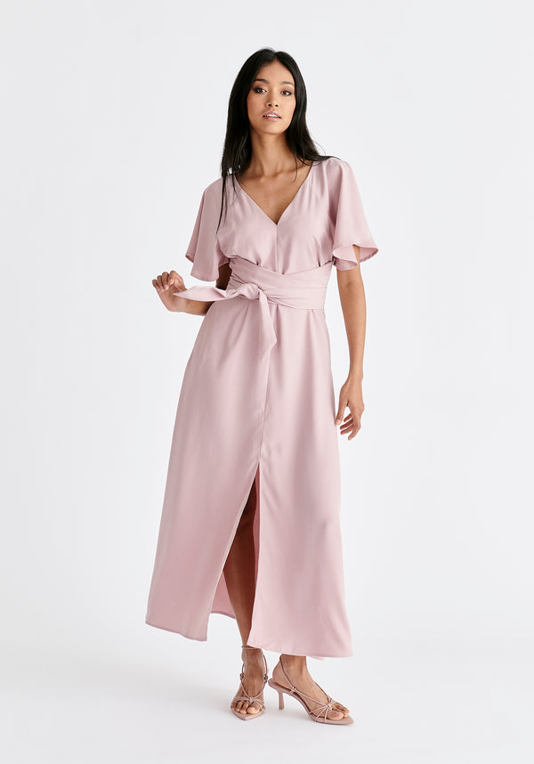Paisie Maxi Waist Tie Dress