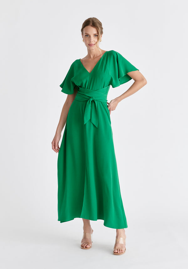 paisie Maxi Waist Tie Dress
