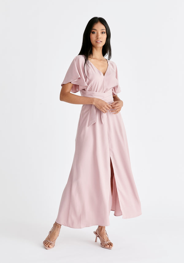 paisie Maxi Waist Tie Dress