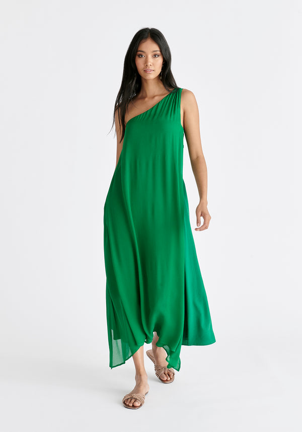 Paisie One Shoulder Flowy Dress