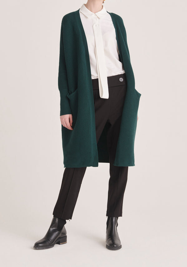 Paisie Paisie Long Ribbed Cardigan