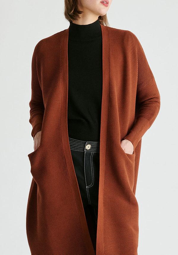 paisie Paisie Long Ribbed Cardigan