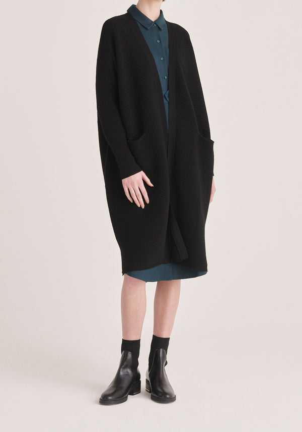 Paisie Paisie Long Ribbed Cardigan
