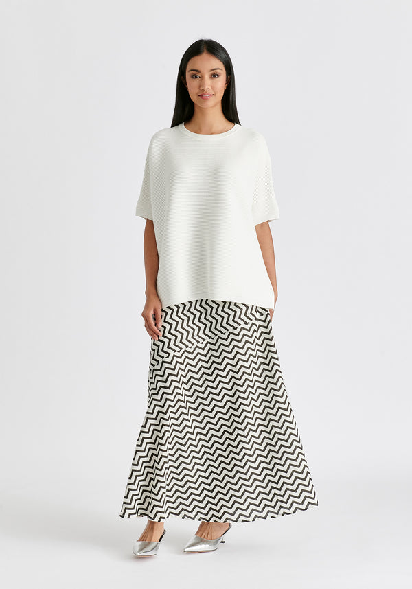 Paisie Paisie Short Sleeve Ribbed Jumper