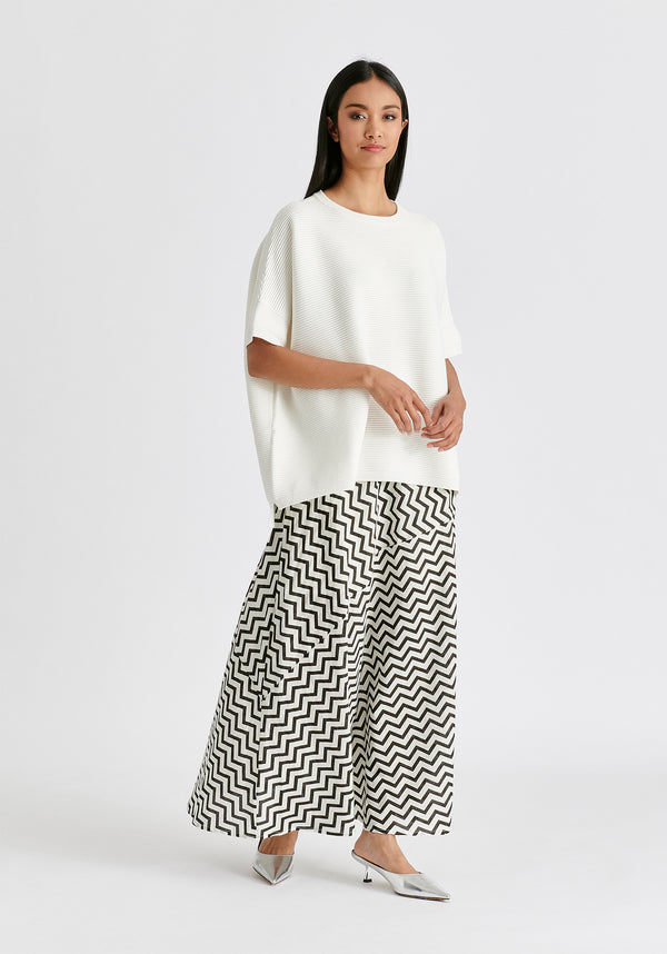 Paisie Paisie Short Sleeve Ribbed Jumper