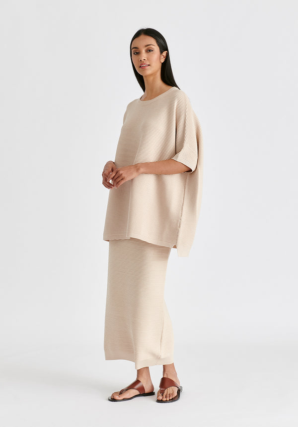 Paisie Paisie Short Sleeve Ribbed Jumper