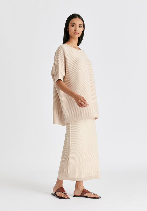 Paisie Paisie Short Sleeve Ribbed Jumper