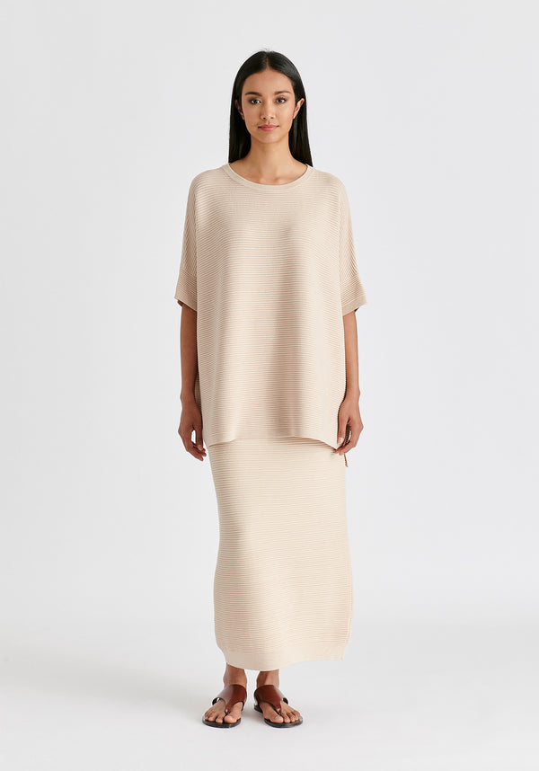 paisie Paisie Short Sleeve Ribbed Jumper