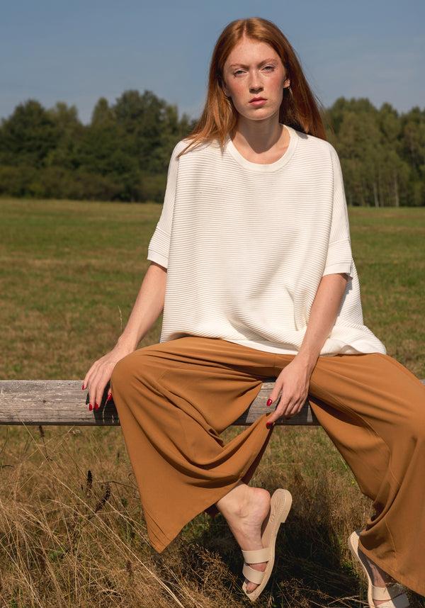 paisie Paisie Short Sleeve Ribbed Jumper