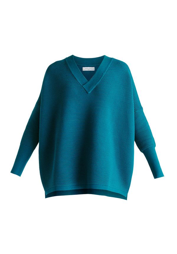 Paisie Paisie V-Neck Ribbed Jumper