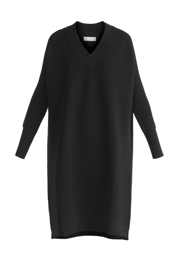 Paisie Paisie V-Neck Ribbed Jumper Dress