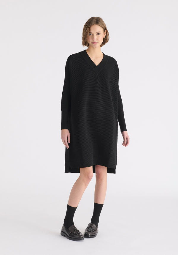 paisie Paisie V-Neck Ribbed Jumper Dress