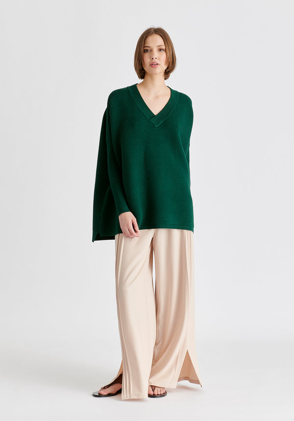 Paisie Paisie V-Neck Ribbed Jumper
