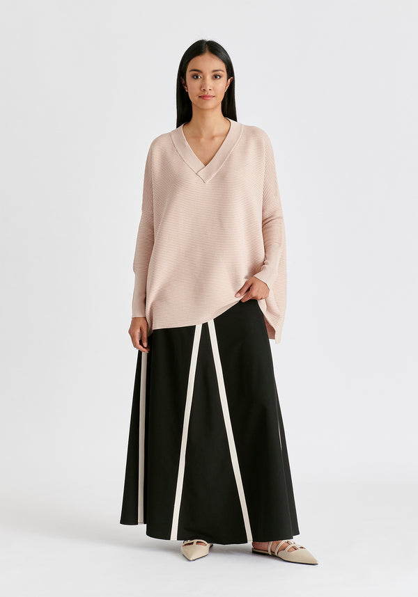paisie Paisie V-Neck Ribbed Jumper