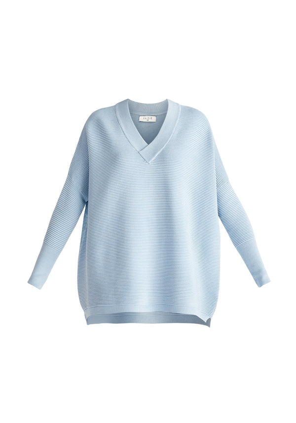 Paisie Paisie V-Neck Ribbed Jumper
