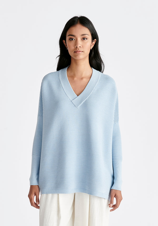 Paisie Paisie V-Neck Ribbed Jumper