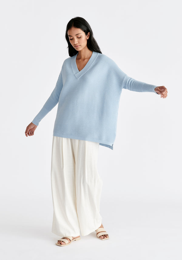 Paisie Paisie V-Neck Ribbed Jumper