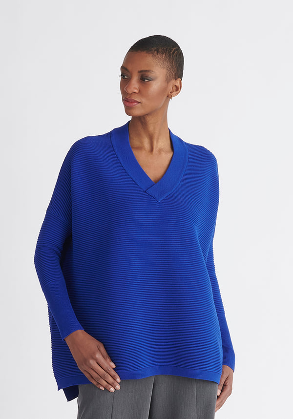 Paisie Paisie V-Neck Ribbed Jumper