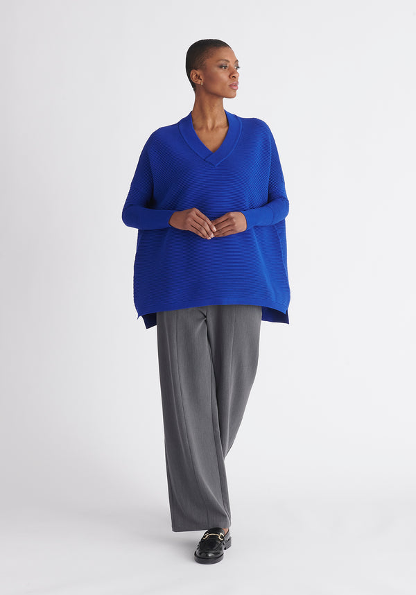 Paisie Paisie V-Neck Ribbed Jumper