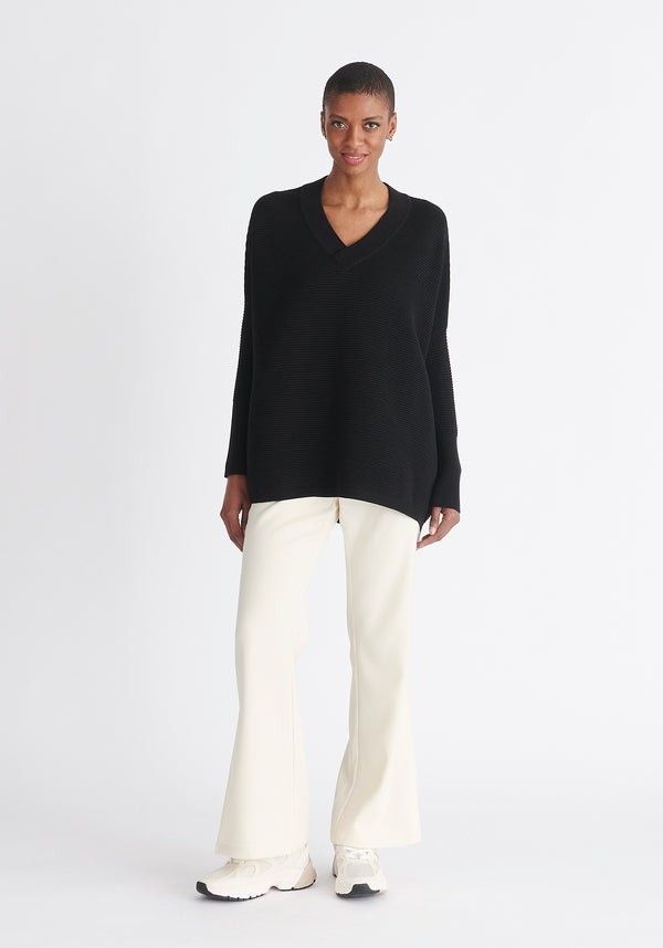 Paisie Paisie V-Neck Ribbed Jumper