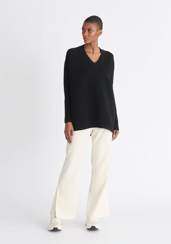 Paisie Paisie V-Neck Ribbed Jumper