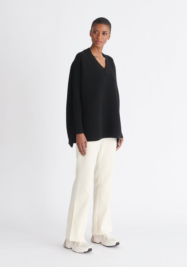 paisie Paisie V-Neck Ribbed Jumper